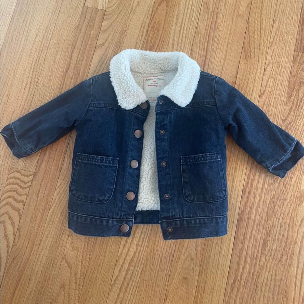 Hanna Andersson lined Jean jacket 12-18mo